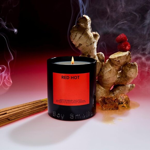 BOY SMELLS Candle 8.5 ounce NEW - RED HOT Charcoal Campfire Vibe Scent - NIB - Picture 3 of 6